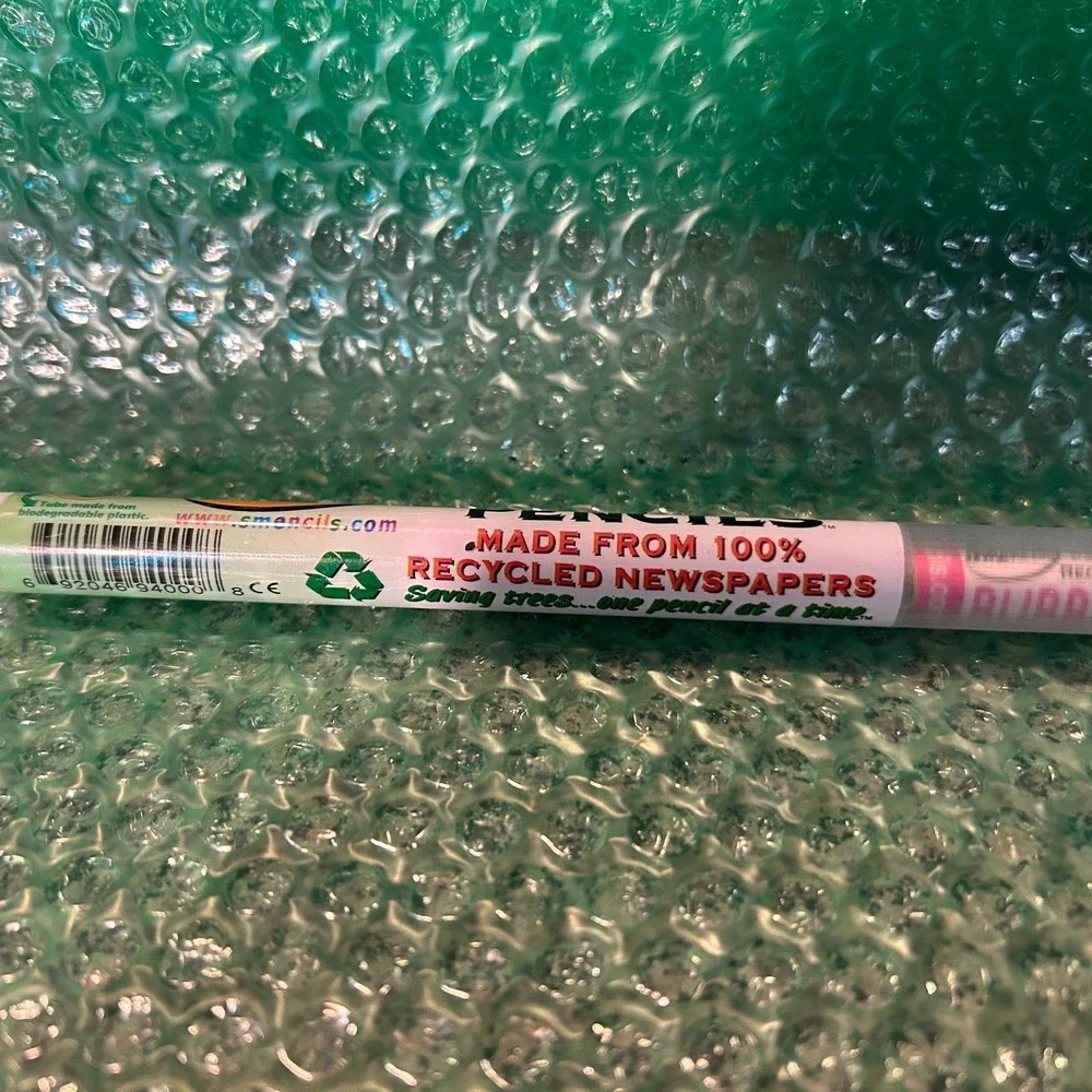 RETRO Colored Smencils -BUBBLE GUM-Gourmet Scented Pencils Eco Newspaper RARE